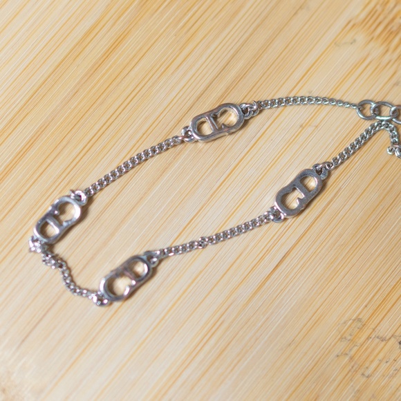 Cristian Dior Silver Bracelet with signature CD - Picture 1 of 5